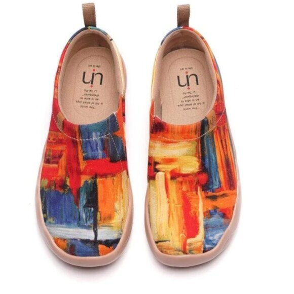 Mens Shoes Size 8.5 NWT UIN Slip On Shoes Canvas Comfortable Loafers Color Zone - Picture 1 of 5